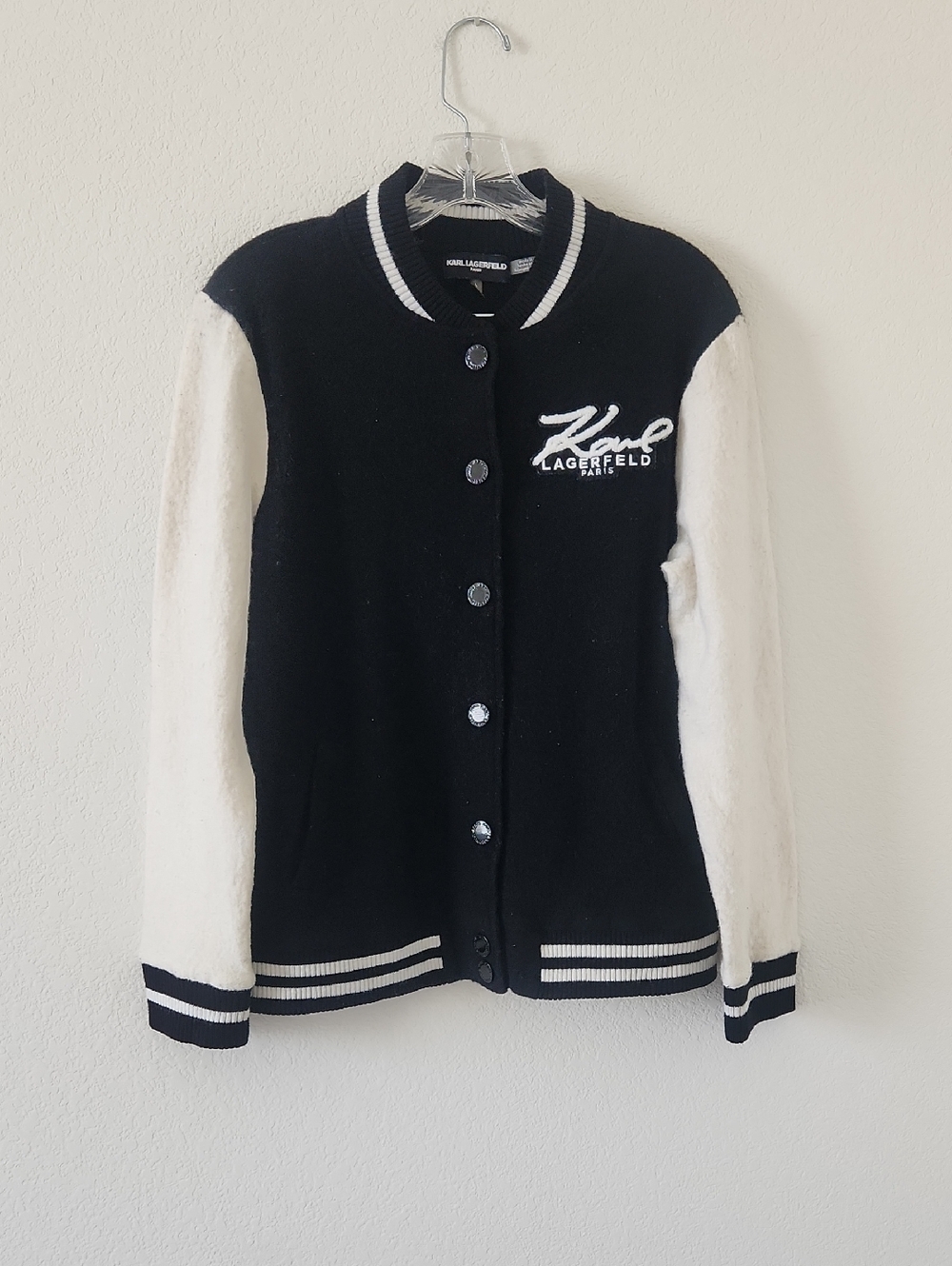 Karl Lagerfeld Wool Knit Bomber